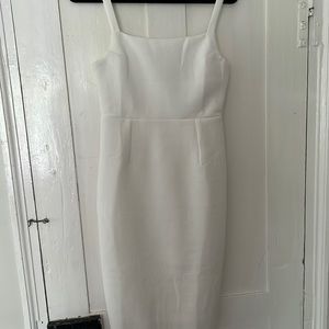 Worn once white Lulus midi dress size medium
